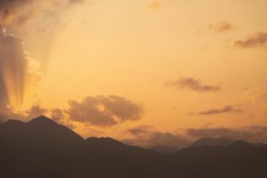 silhouttes of mountains