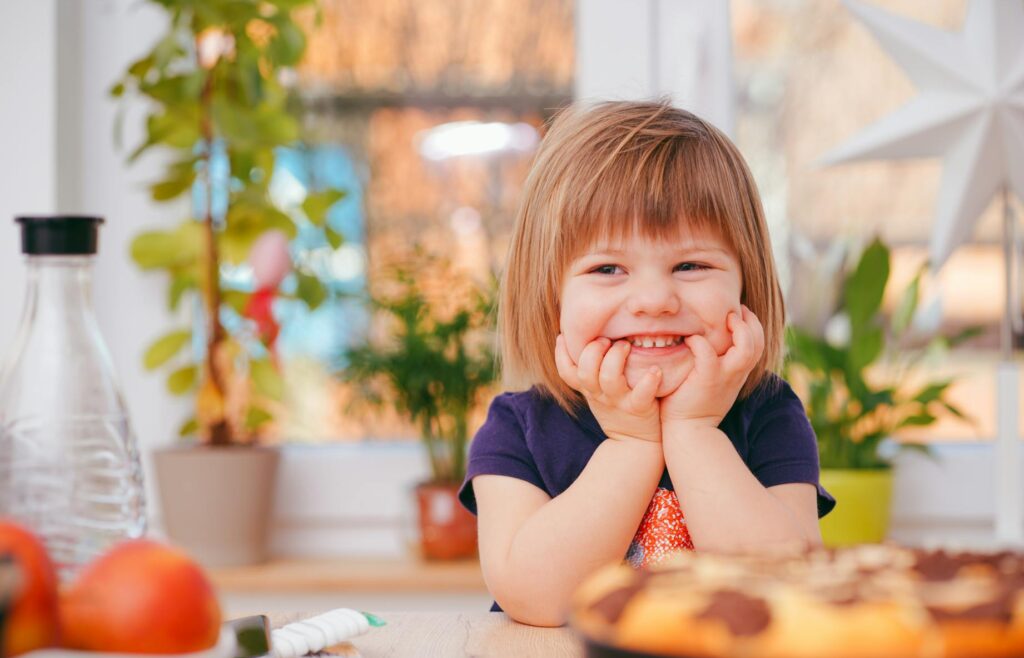 photo of toddler smiling