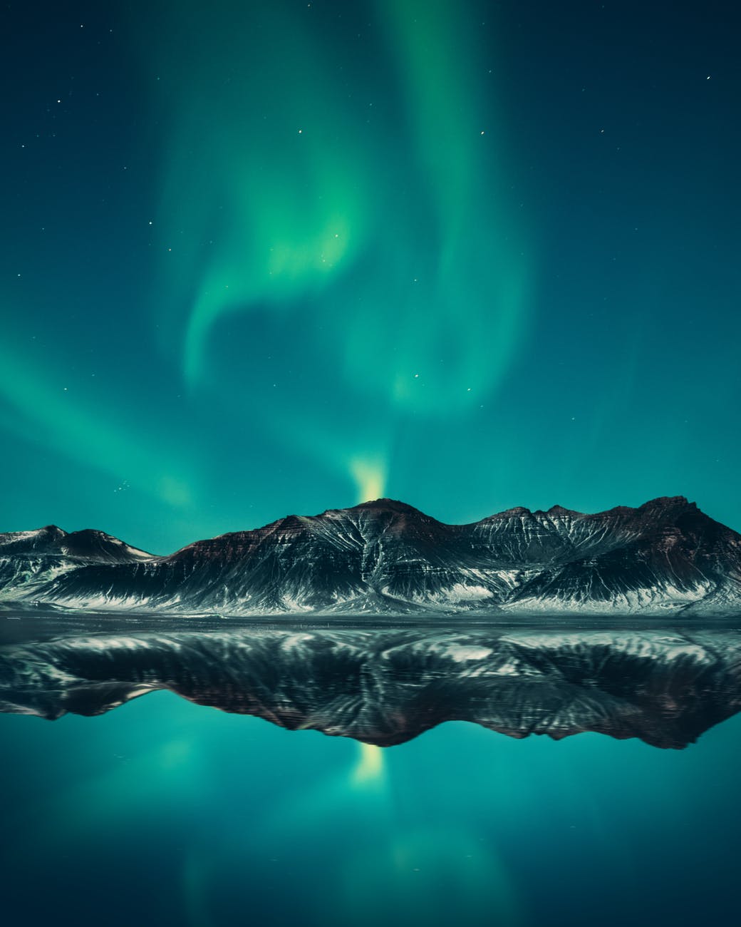 blue and green sky and mountain