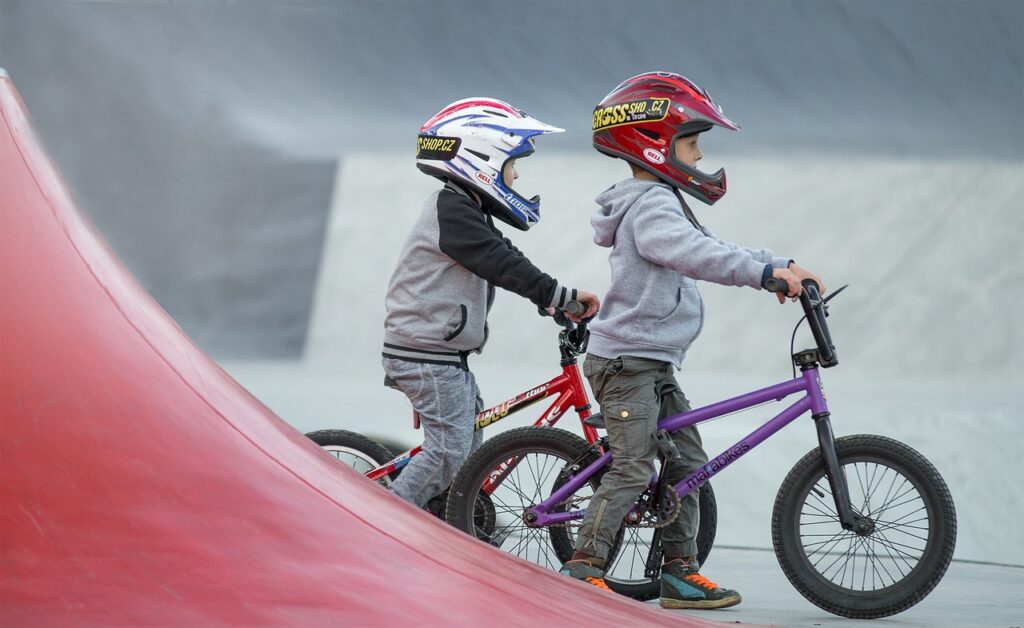 children bmx skatepark sport 613196